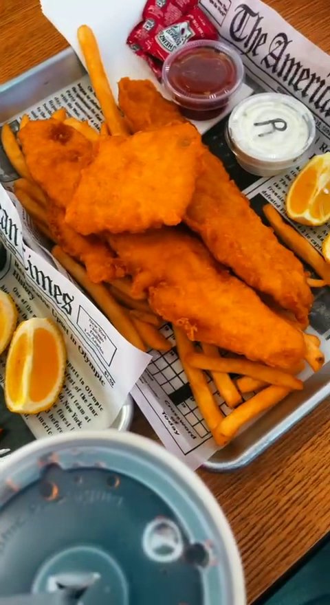 Chef John's Fish & Chips storefront on Broadway.